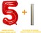 32 Inch Red Number 5 Balloons Foil Ballon Digital Birthday Party Decoration Supplies (Red Number 5 Balloon)